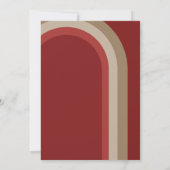 Faire-part Retro Arch Red Photo 2025 Graduation (Dos)