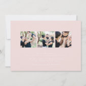 Faire-part retro blush moderne doodle cadre photo adoption (Dos)