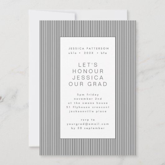 Faire-part Rétro Bright Graduate (Dos)