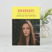 Faire-part Rétro Bright Graduate (Debout devant)