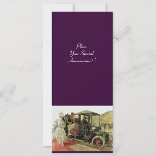 Faire-part RETRO CAR, AUTO RESTAURATION 2, rouge jaune violet