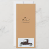 Faire-part RETRO CARS 2, RESTAURATION AUTOMATIQUE, blanc brun (Dos)