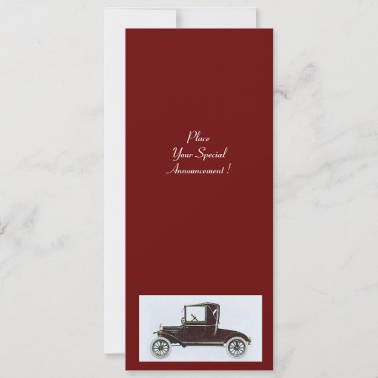 Faire-part RETRO CARS 2, RESTAURATION AUTOMATIQUE, bleu blanc (Dos)