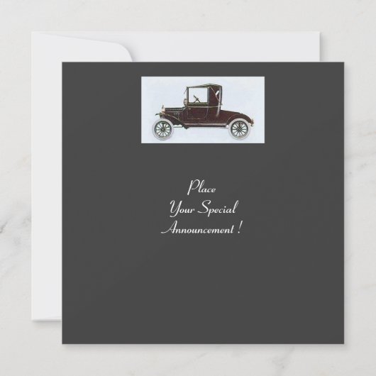 Faire-part RETRO CARS 2, RESTAURATION AUTOMATIQUE, gris blanc (Dos)