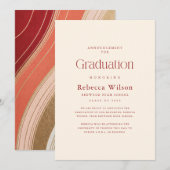 Faire-part Retro Elegant Script High School Graduation (Devant / Derrière)