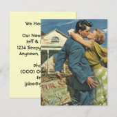Faire-part Rétro Maison Trouvée Nous avons Déménagé Annonce d (Devant / Derrière)