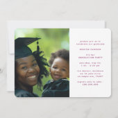 Faire-part RETRO moderne maîtrisé Il 2 Diplôme photo (Dos)