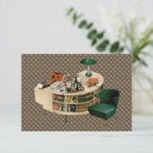 Faire-part Retro Nouveau domicile et changement d'adresse (Debout devant)