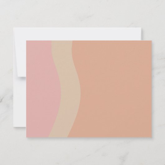 Faire-part Retro Orange Rose photo mariage Enregistrer la dat (Dos)