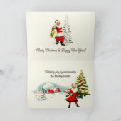 Faire-part Retro Santa Wonderland Holiday Card (Intérieur)