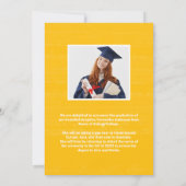 Faire-part Retro Sunshine Graduate 2 - Diplôme photo (Dos)