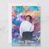 Faire-part Retro tendance personnalisée Deux diplômes photo (Devant)