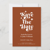 Faire-part Retro Typography Photo Wedding Save The Date (Devant)