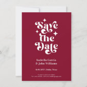 Faire-part Retro Typography Photo Wedding Save The Date (Devant)