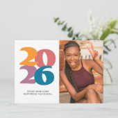 Faire-part Retro Vibes Graduation Party (Debout devant)