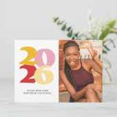 Faire-part Retro Vibes Graduation Party (Debout devant)