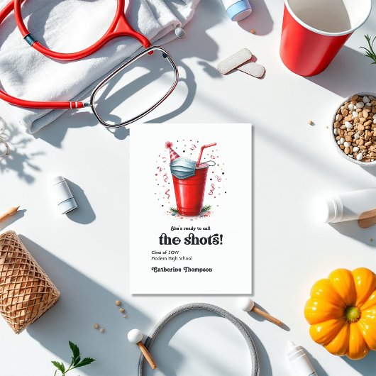 Faire-part Retro Vintage Nurse Graduation Photo