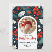 Faire-part Retrouvez notre petit Noël Joy Photo Naissance béb (Devant)
