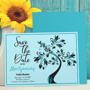 Faire-part Réunion Familiale Enregistrer La Date Art Moderne 