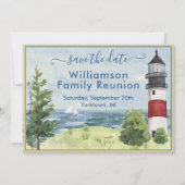 Faire-part Réunion familiale Enregistrer la date Phare Code Q (Devant)