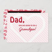 Faire-part Révélation de grossesse de grand-père Valentine (Devant / Derrière)