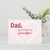 Faire-part Révélation de grossesse de grand-père Valentine (Debout devant)