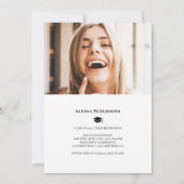 Faire-part Revue couverture 2 photos noir tendance graduation (Dos)