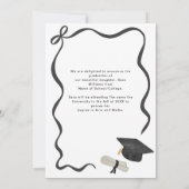 Faire-part Ribbon Bow Photo Graduation (Dos)