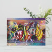 Faire-part RIDERS DANS LA NUIT, étincelles bleues (Debout devant)