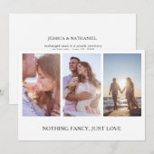 Faire-part Rien De Fancy Just Love Photo Collage Elopement (Devant / Derrière)