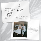 Faire-part Rien De Fancy Just Love Script Mariage photo