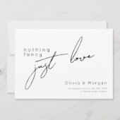 Faire-part Rien De Fancy Just Love Script Mariage photo (Devant)
