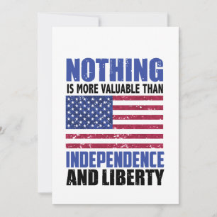 Faire-part Rien n'est plus précieux que l'indépendance et la 