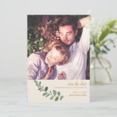 Faire-part Romance botanique | Photo simple Enregistrer la da (Debout devant)