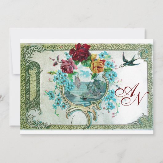 FAIRE-PART ROMANTİCA 3 MONOGRAMME (Devant)