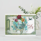 FAIRE-PART ROMANTİCA 3 MONOGRAMME (Debout devant)