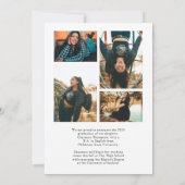 Faire-part Romantique Script Photo Collage Graduation (Dos)