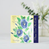Faire-part Rose bleu Artsy (Debout devant)