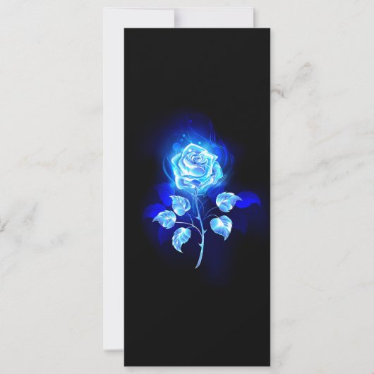 Faire-part Rose bleu brûlant (Devant)