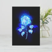 Faire-part Rose bleue brûlante (Debout devant)