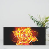 Faire-part Rose de feu en fleurs (Debout devant)