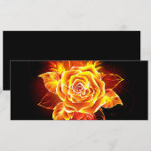 Faire-part Rose de feu en fleurs (Devant / Derrière)