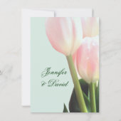 Faire-part rose de fiançailles de tulipes (Dos)