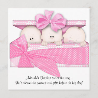 Faire-part rose d'invitation de baby shower de