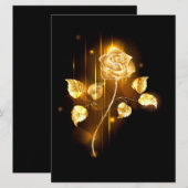 Faire-part Rose d'or ( rose d'or ) (Devant / Derrière)