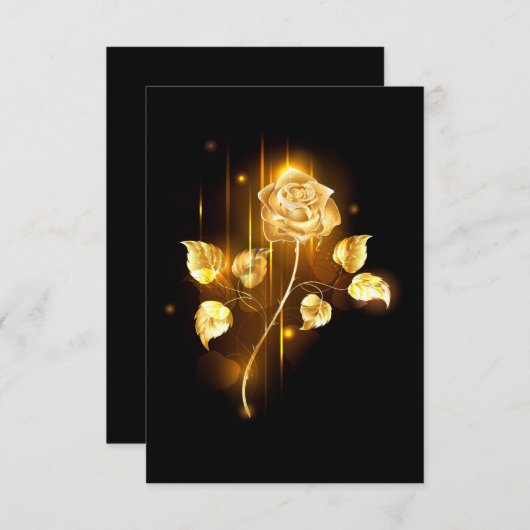 Faire-part Rose d'or ( rose d'or ) (Devant / Derrière)