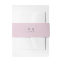 Rose et marine | Simple monogramme bandeau de mari
