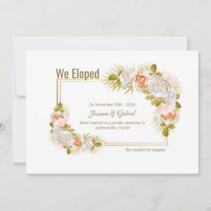 Faire-part Rose Floral Elopement