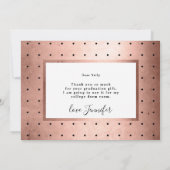 Faire-part Rose Gold Chic Script Photo Graduation Merci (Dos)