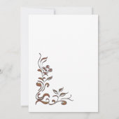 Faire-part Rose Gold Floral Frontière Foyer (Dos)
